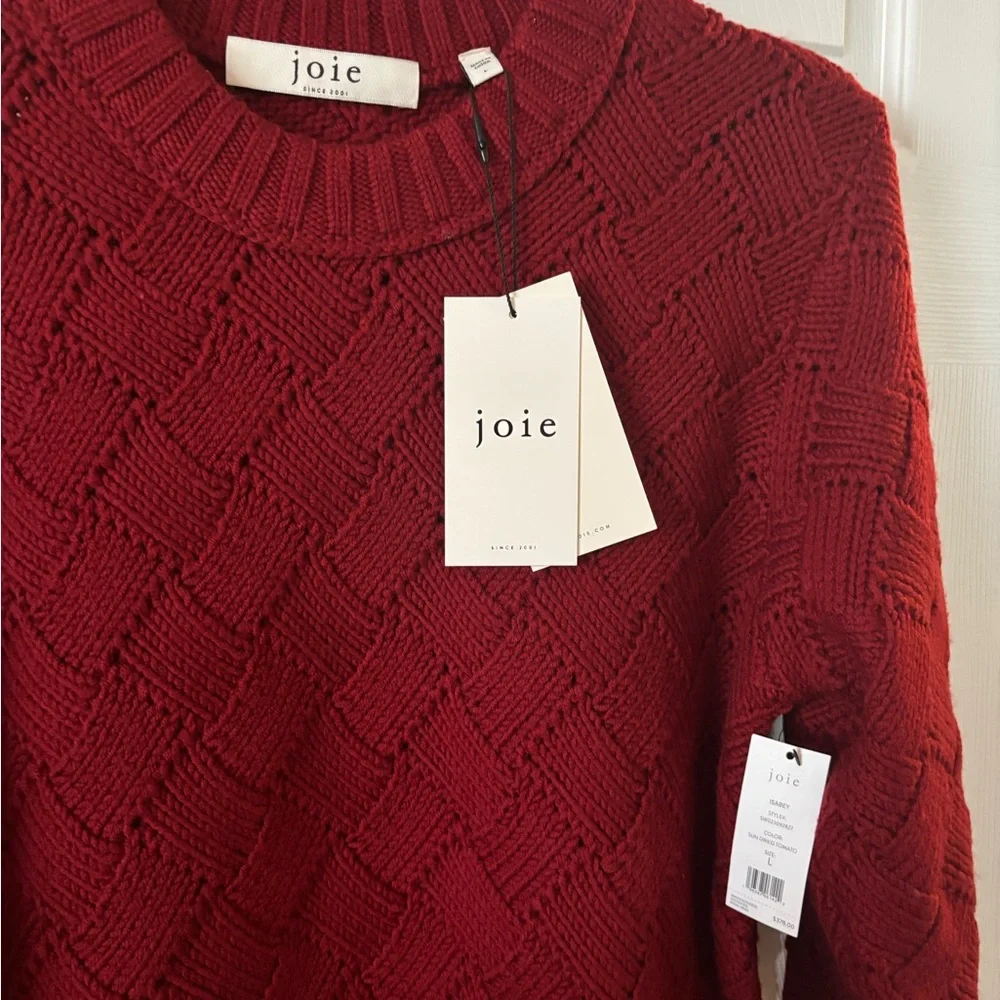 Joie Burgundy Textured Knit Sweater - Picture 2 of 5